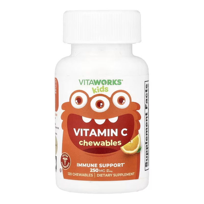 VitaWorks Vitamin C Kids - 120 chewables Orange (До 11.26)