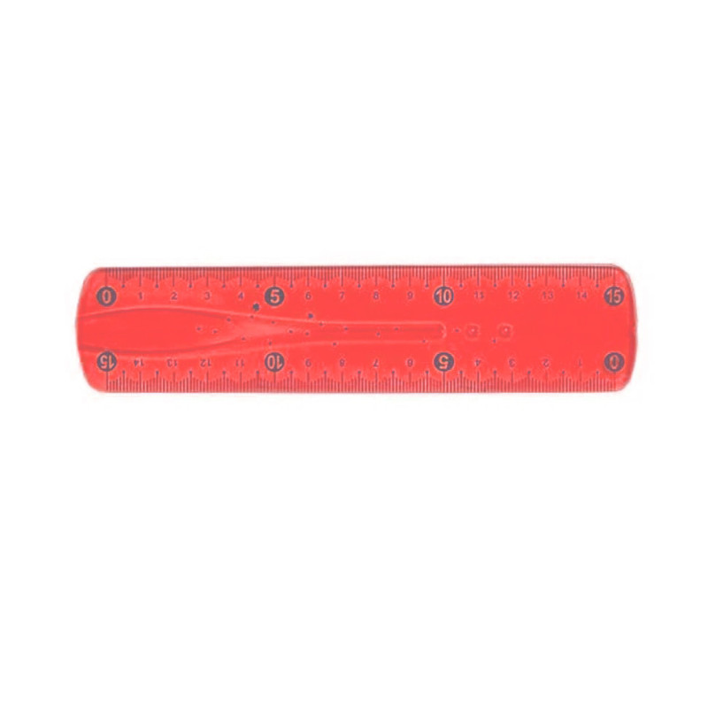 Линейка неломайка 0015(Pink), 15 см  Красный