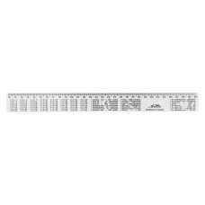 Лінійка з табличкою множення AS-0612, К-9052 білий, пластикова, 30 см