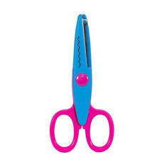 Ножницы детские 80685(Blue-Pink) с фигурным лезвием