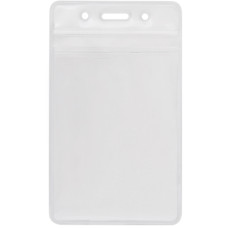 10шт, Бейдж Optima вертикальний замок zip lock, PVC 62х91 мм (O45610)