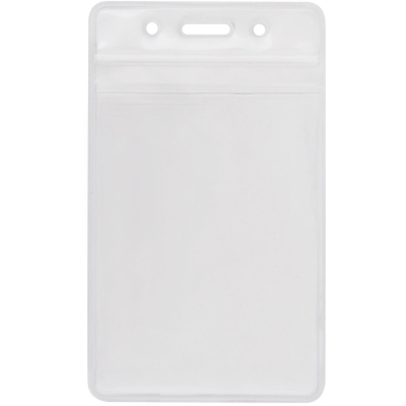 10шт, Бейдж Optima вертикальный замок zip lock PVC, 62х91 мм (O45610)