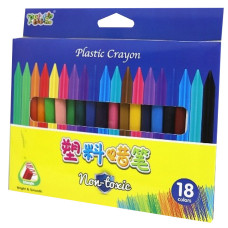 Олівці воскові CRAYONS DSCN3833-18, 18 кольорів