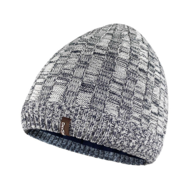 Водонепроницаемая шапка Dexshell Heathered Rib Knit Beanie Onesize 56-58 см біло-сіра (DH32405MBL)