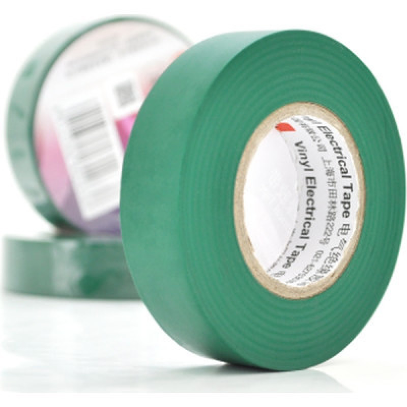 10шт, Изоляционная лента 3M 0.15мм x 18мм x 20м Green, от -10°С до +80°С (0,15мм*18мм*20м_G)