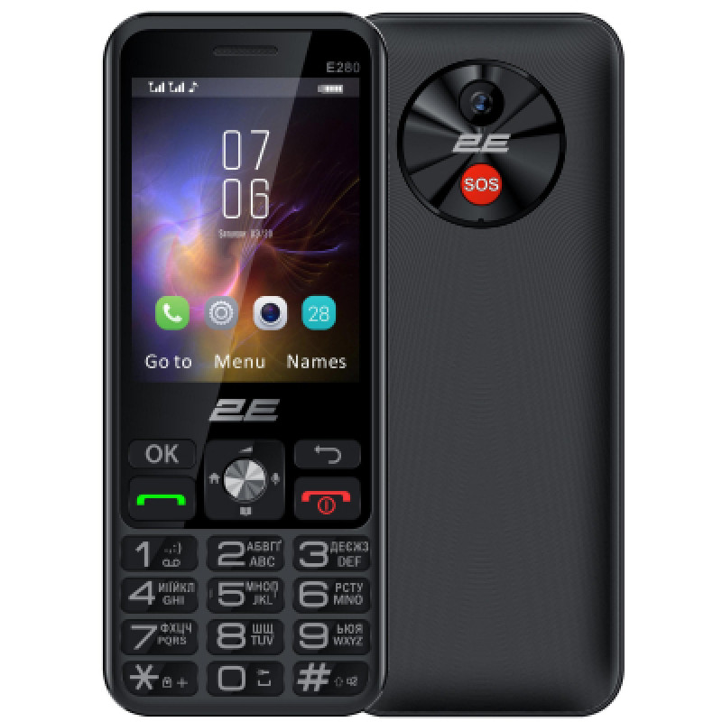 Мобильный телефон 2E E280 2025 Black (694743656220)
