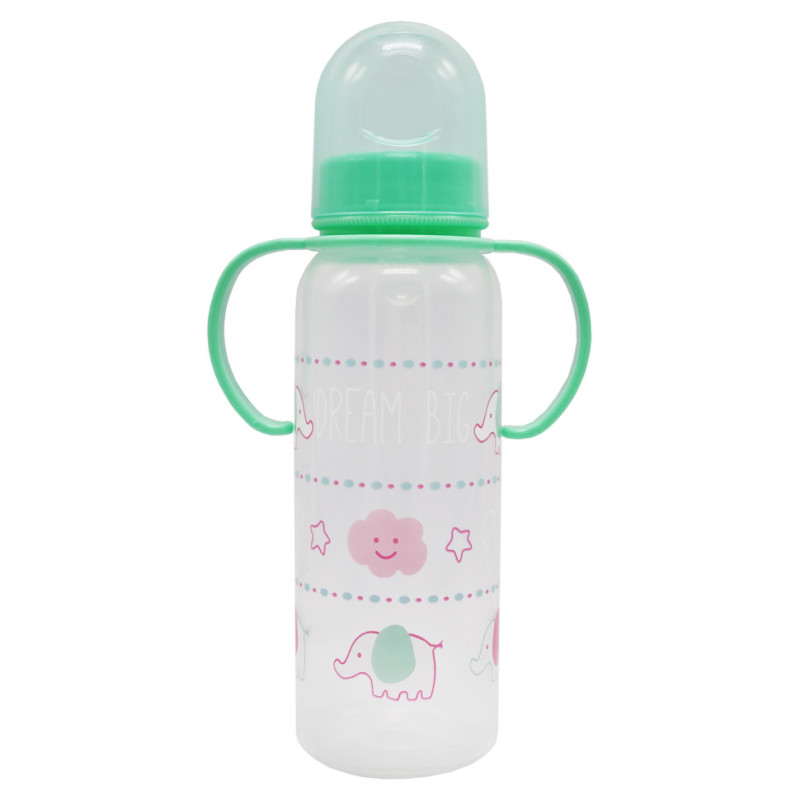 Бутылочка пластиковая с ручками MGZ-0207(Green) 250 мл
