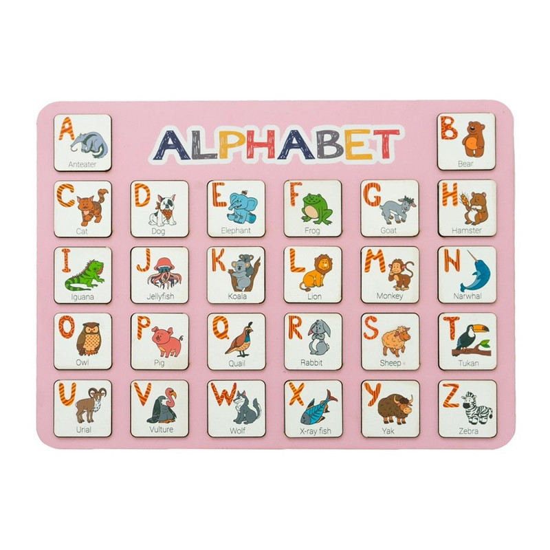 Деревянный алфавит-вкладыш английский 