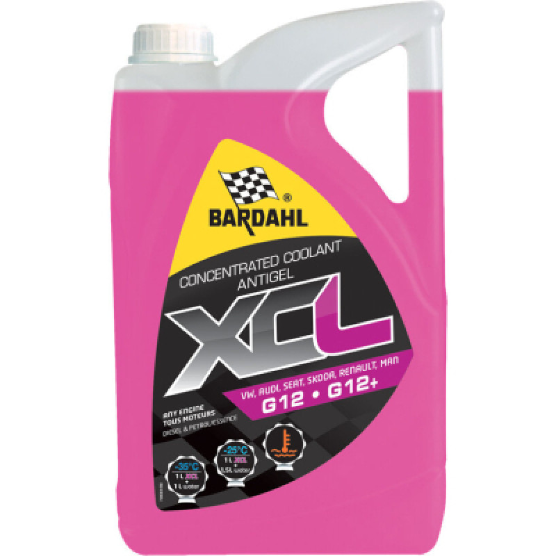Антифриз BARDAHL G12+ RED ANTIFREEZE - ANTIGEL ROUGE красный 5л (7113R)