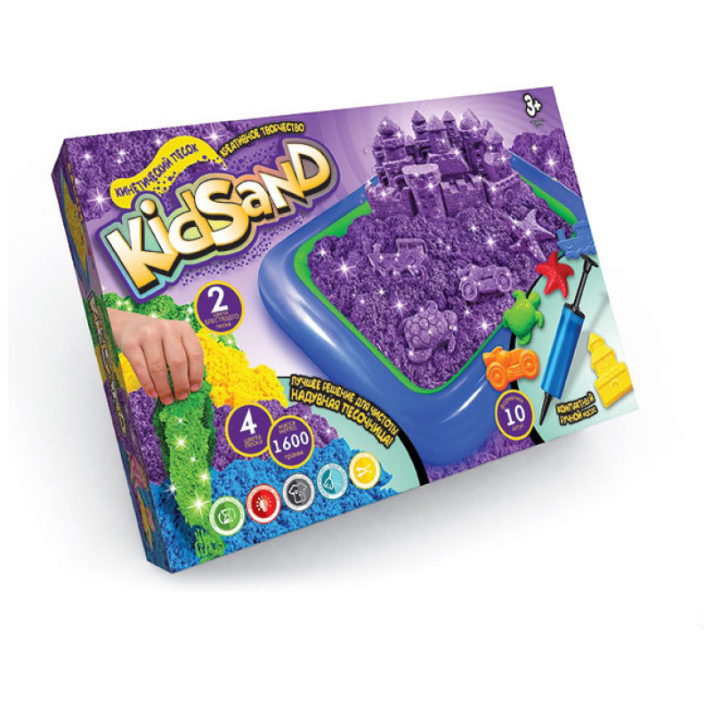 Комплект креативного творчества Кинетический песок KidSand KS-02-01U, 1600г