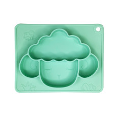 Силіконова тарілка-килимок "Баранчик" MGZ-0125(Turquoise) 18х23 см