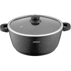 Кастрюля Ardesto Gemini Anzio скляна кришка 28 см 6,4 л чорна (AR2426GE)