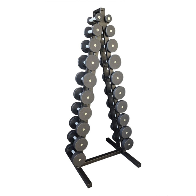 Гантельный ряд со стойкой Profi NE-PS-222-022 от 1 кг до 10 кг