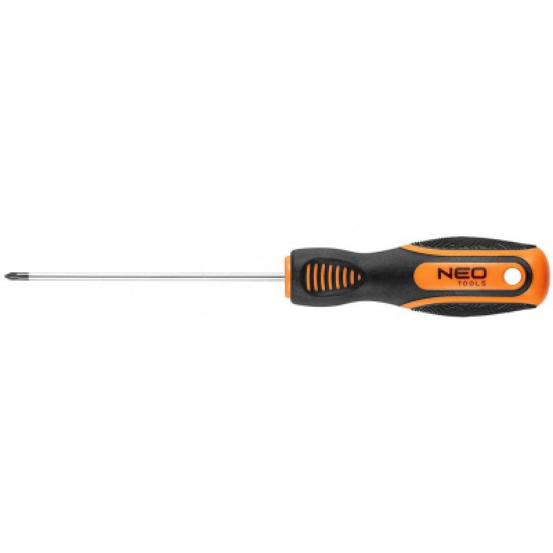 Отвертка Neo Tools крестовая, PZ0 x 100 мм, CrV (04-182)