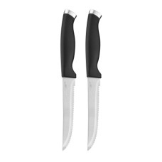 Набір ножів Ardesto Gemini Gourmet, 2 предмети, нержавіюча сталь, пластик, чорний (AR2102BL)