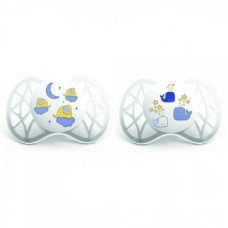 Пустушка Nuvita Air симметрическая 0м+ 2 шт. светится в темноте (NV7063)