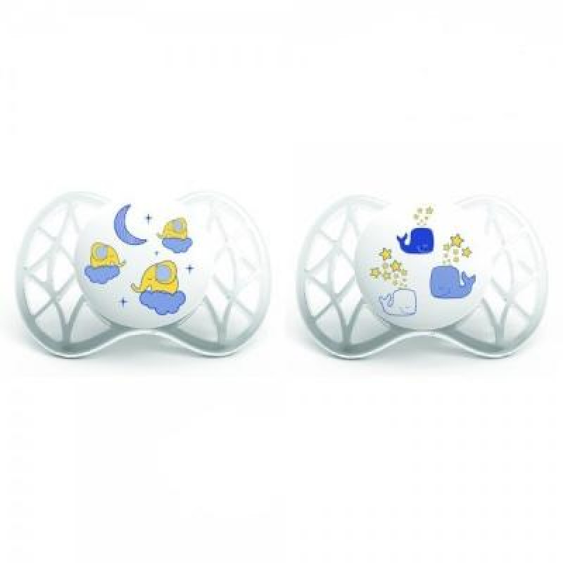 Пустышка Nuvita Air симметрическая 0м+ 2 шт. светится в темноте (NV7063)