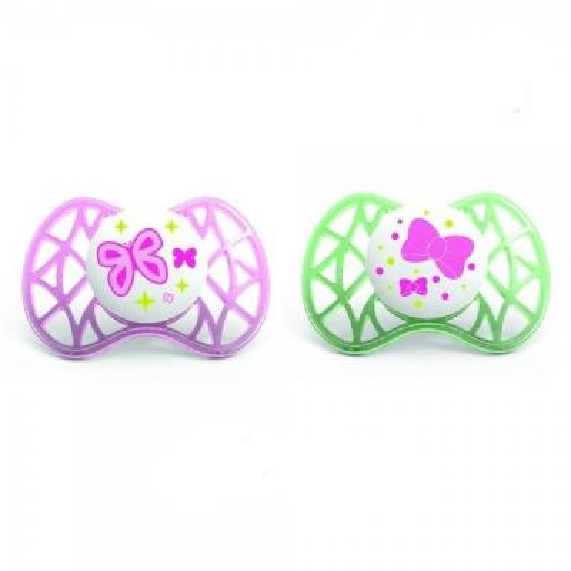 Пустышка Nuvita Air симметрическая 6м+ 2шт. для девочки (NV7081Pink)