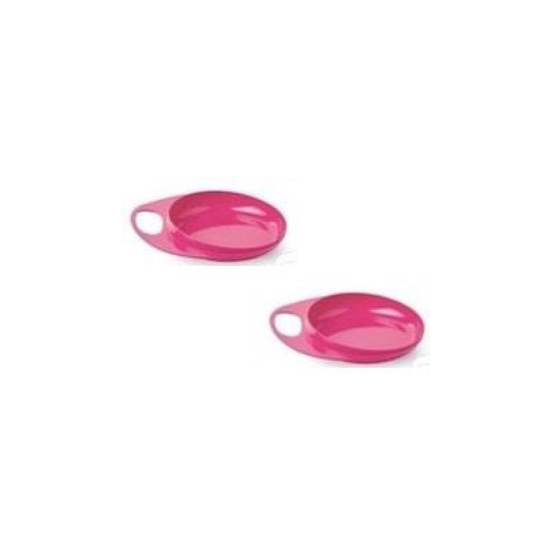 Тарелка детская Nuvita Easy Eating мелкая 2 шт. розовая (NV8451Pink)