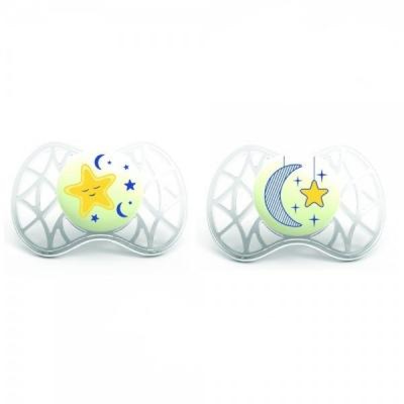 Пустышка Nuvita Air 6м+ 2 шт. светится в темноте (NV7082)