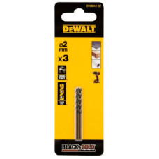 Сверло DeWALT по металлу Black & Gold,HSS-G, 2 х 49 х 24 мм, 3 шт. (DT20512)