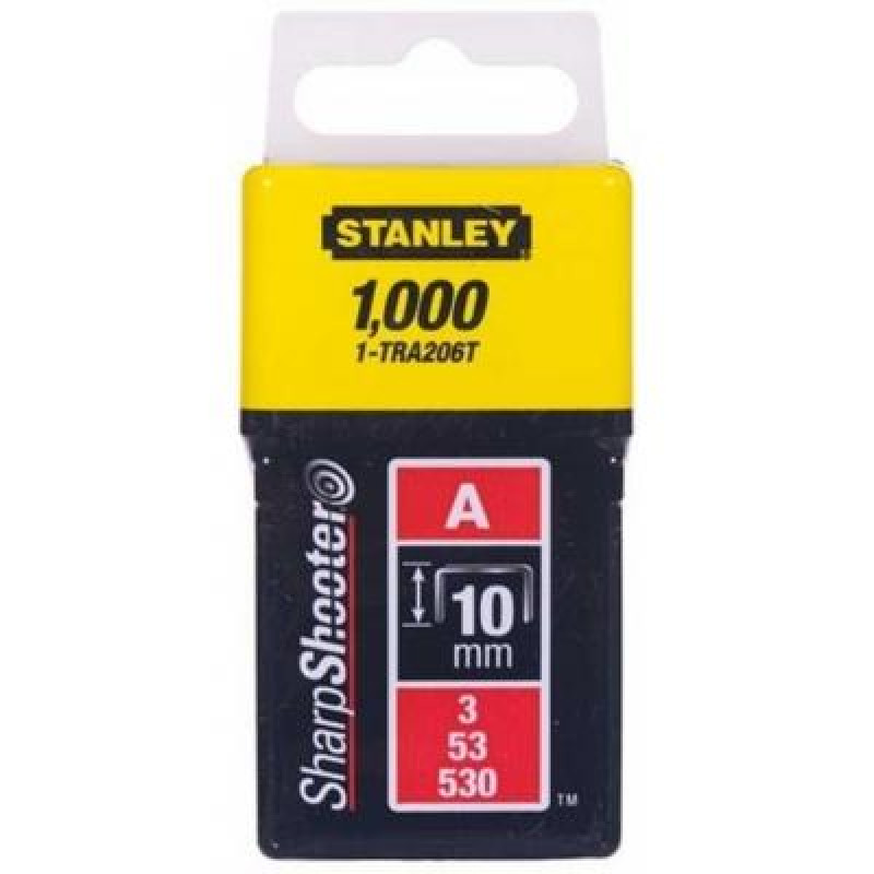 Скобы Stanley Light Duty тип а, 10мм, 1000шт (1-TRA206T)