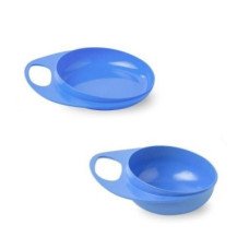 Тарілка дитяча Nuvita з кришкою 6 міс+ 3шт (NV8461Blue)