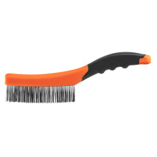 Щітка по металу Neo Tools 4х16 рядів, прямий дріт 0.3мм, 260мм, двокомпонентне руків'я (39-010)