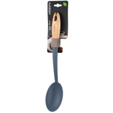 Ложка кухарська Ardesto Midori, 35см, нейлон, дерево, синій (AR2128PG)