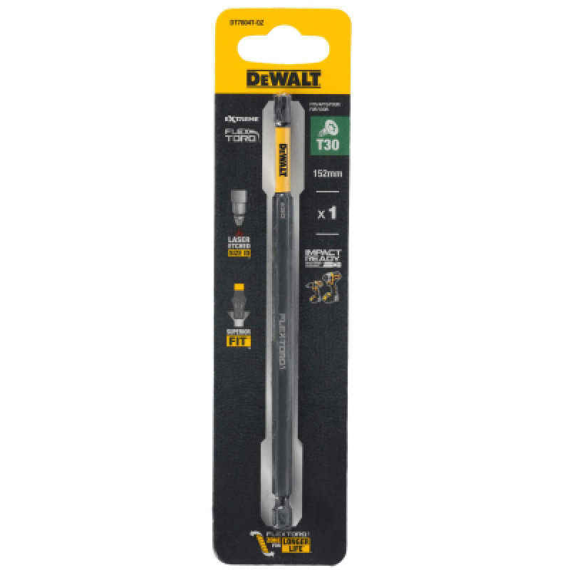 Бита для шуруповерта DeWALT EXTREME T30, L152 мм (DT7804T)