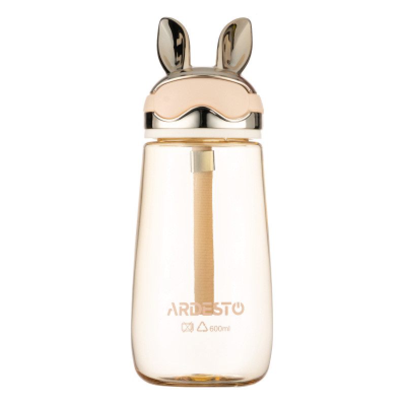 Бутылка для воды Ardesto Bunny 600мл, пластик, жовтий (AR2260BY)