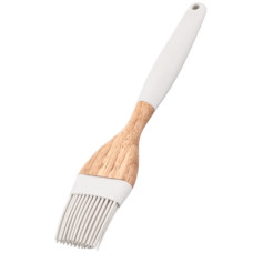 Кисточка кулинарная Ardesto Tasty Baking, 22.3см, силікон, дерево, сірий світлий (AR1561G)