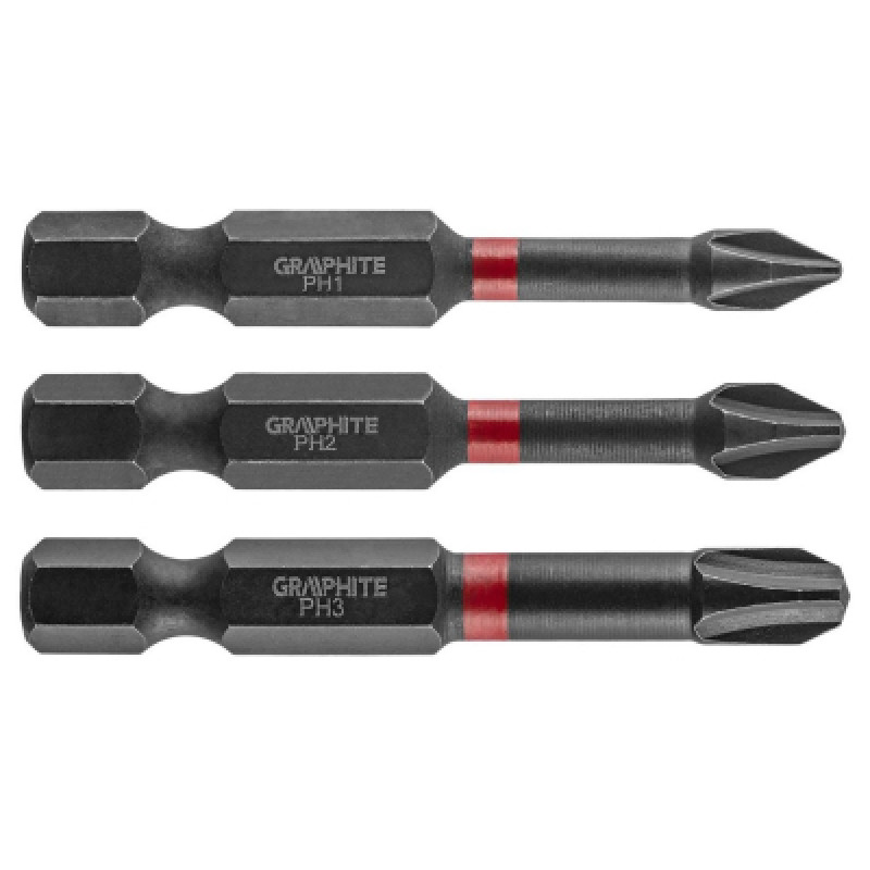 Набор бит Graphite ударные 3 ед., 1/4