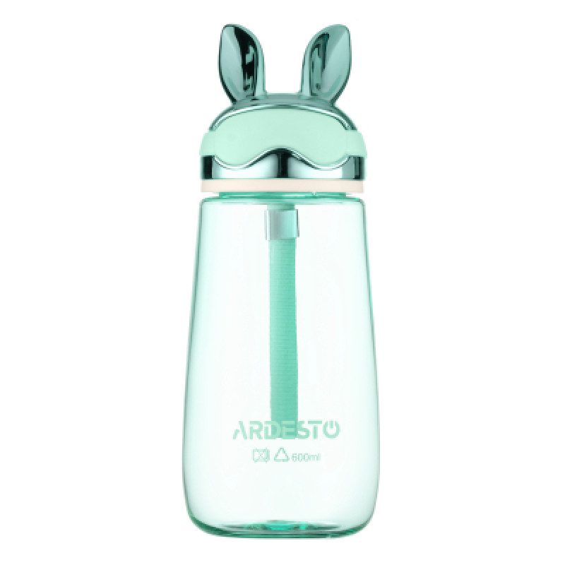 Бутылка для воды Ardesto Bunny 600мл, пластик, зелений (AR2260BB)