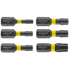 Набір біт Graphite ударних TX10/15/20/25/30/40 x 25 мм, 6 шт. (56H541)
