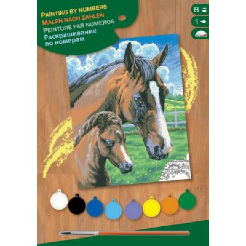 Набор для творчества Sequin Art PAINTING BY NUMBERS JUNIOR Horse and Foal (SA0030)