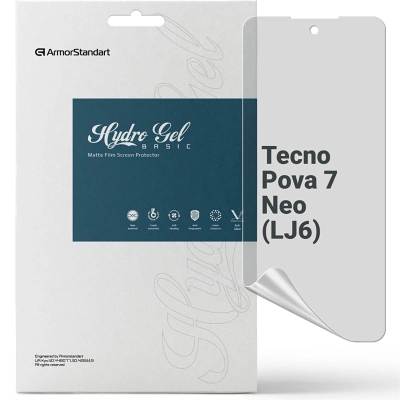 Пленка защитная Armorstandart hydrogel Matte Tecno Pova 7 Neo (LJ6) (ARM87315)