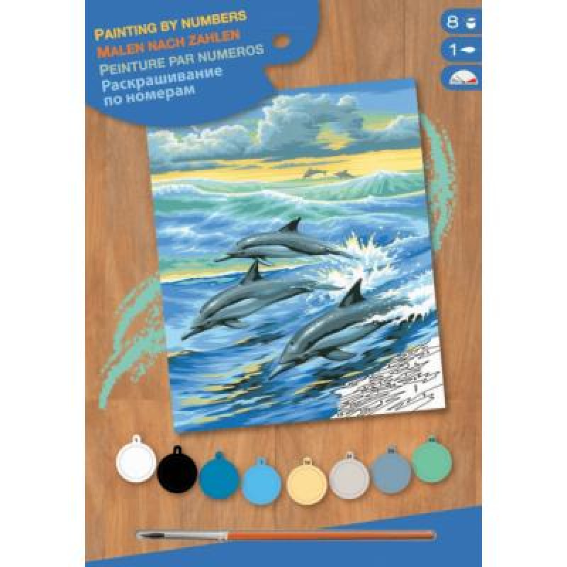 Набор для творчества Sequin Art PAINTING BY NUMBERS JUNIOR Dolphins (SA0031)