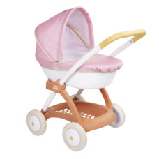 Коляска для кукол Smoby Baby Nurse Терракотовая пудра, люлька с корзиной, 18 мес + (7600254124)