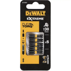 Набор бит DeWALT IMPACT TORSION, ударные, Torx, Т30, L= 25 мм, 5 шт (DT7384T)