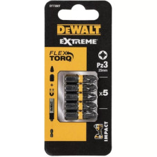 Набор бит DeWALT IMPACT TORSION, ударные, Pozidriv, Pz3, L= 25 мм, 5 шт (DT7388T)