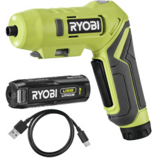 Отвертка аккумуляторная Ryobi RSDP4-120G 4В, USB, Lithium, 1х2Ah, 5Нм, 200об/мин, поворотная ручка (5133005958)