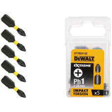 Набор бит DeWALT IMPACT TORSION, ударных, Philips, Ph1, L=25 мм, 5 шт (DT7993T)
