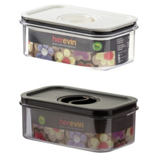 Харчовий контейнер Herevin Canister-Vacuum Lid-White-Black вакумна кришка 0.6 л (161174-000)