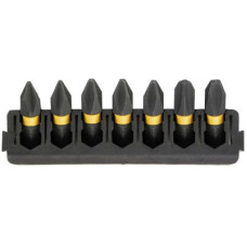 Набор бит DeWALT в касете для Tough Case, FlexTorq, L = 25 мм, Рh1 - 2 шт, Рh2 - 3 шт, Рh3 - 2шт (DT70808)