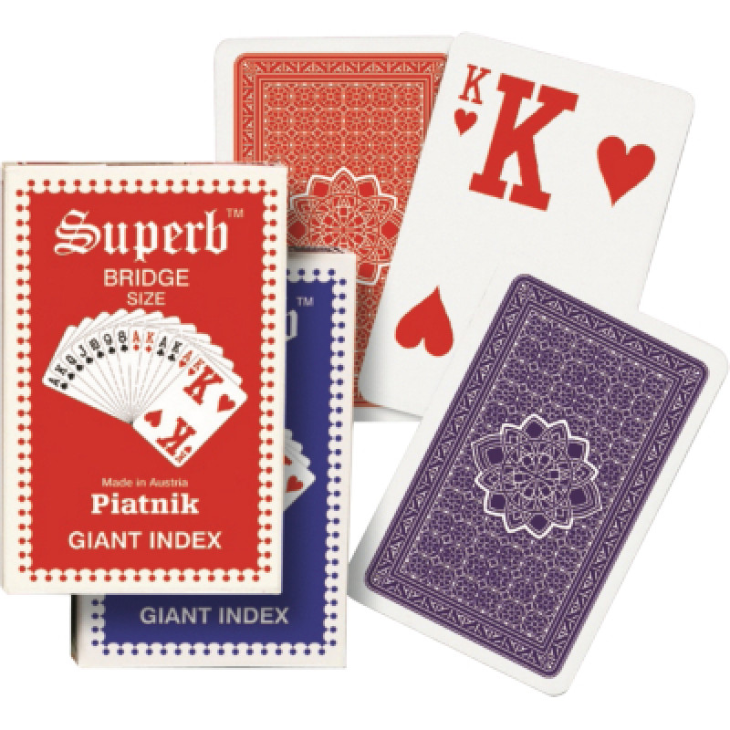 Карты игральные Piatnik Большой индекс, бридж, 1 колода х 55 карт (PT-149511)