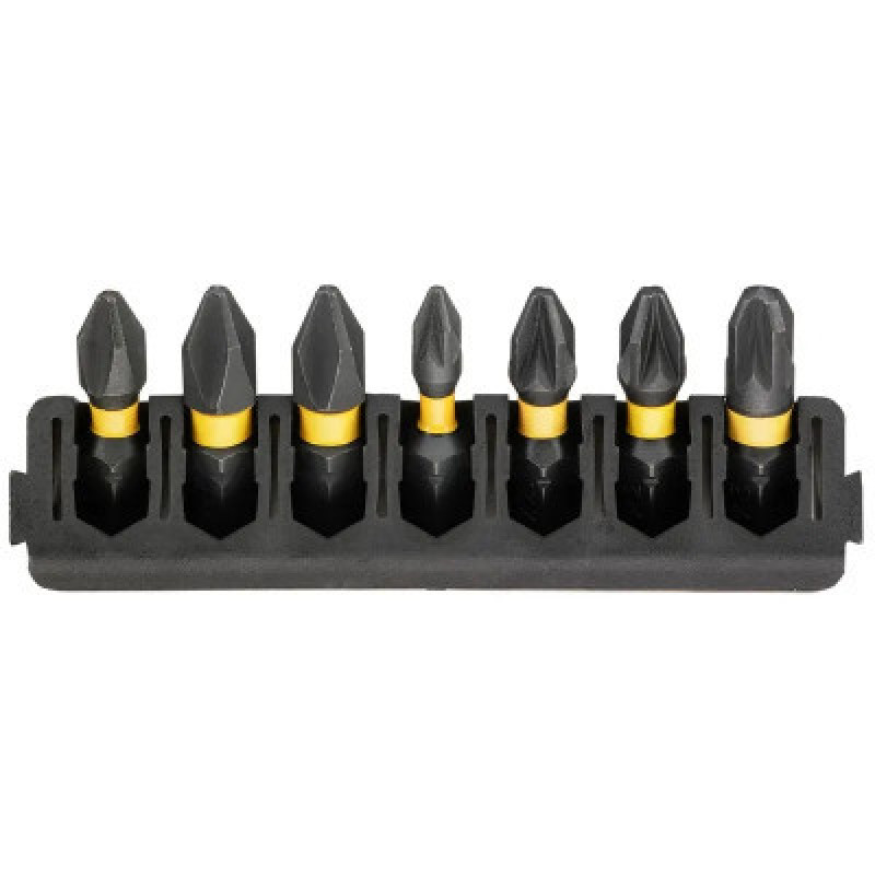 Набор бит DeWALT в касете для Tough Case,FlexTorq,L 25 мм, Рh1,Рh2 2 шт, Pz1,Pz2 2 шт, Pz3 (DT70809)