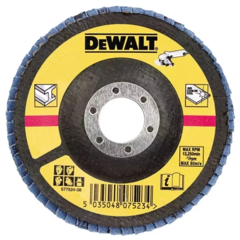 Круг зачистной DeWALT лепестковый, металл, 125x22.23 мм, G 60 мкм (DT3309)