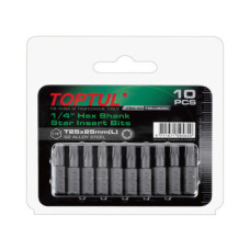 Набір біт Toptul 1/4" L25мм T40 10шт. (FSEA0840G)