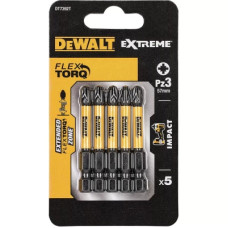 Набор бит DeWALT IMPACT TORSION, ударные, Pozidriv, Pz3, L=57 мм, 5 шт (DT7392T)